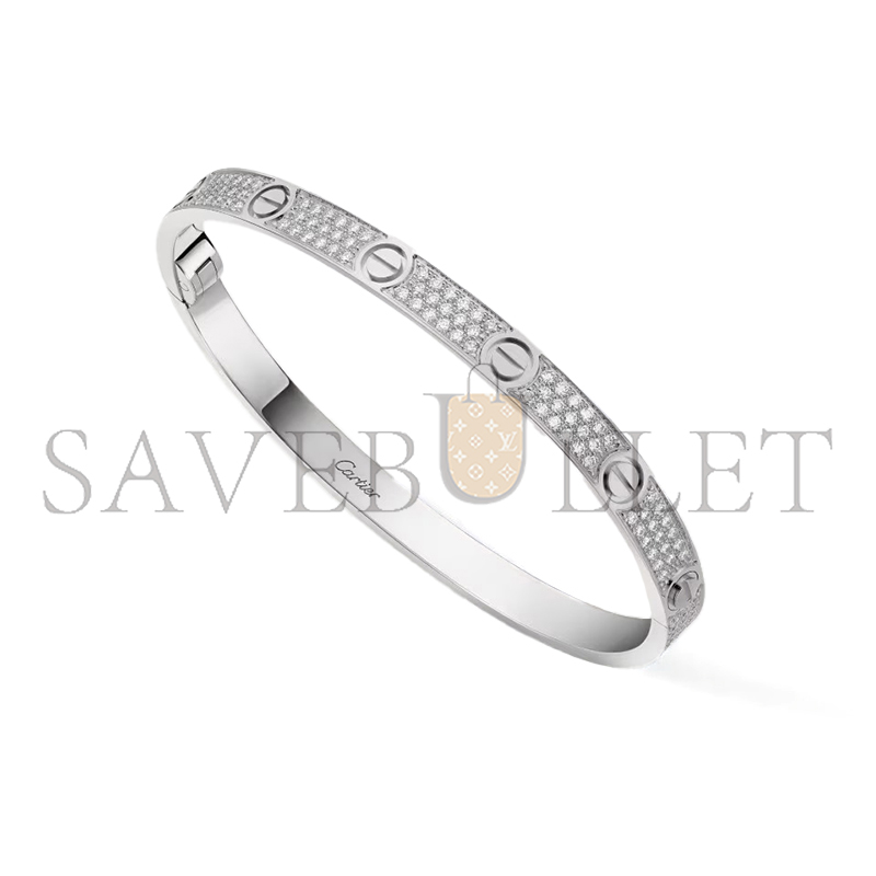 CARTIER LOVE BRACELET, MEDIUM MODEL, PAVED N6737617